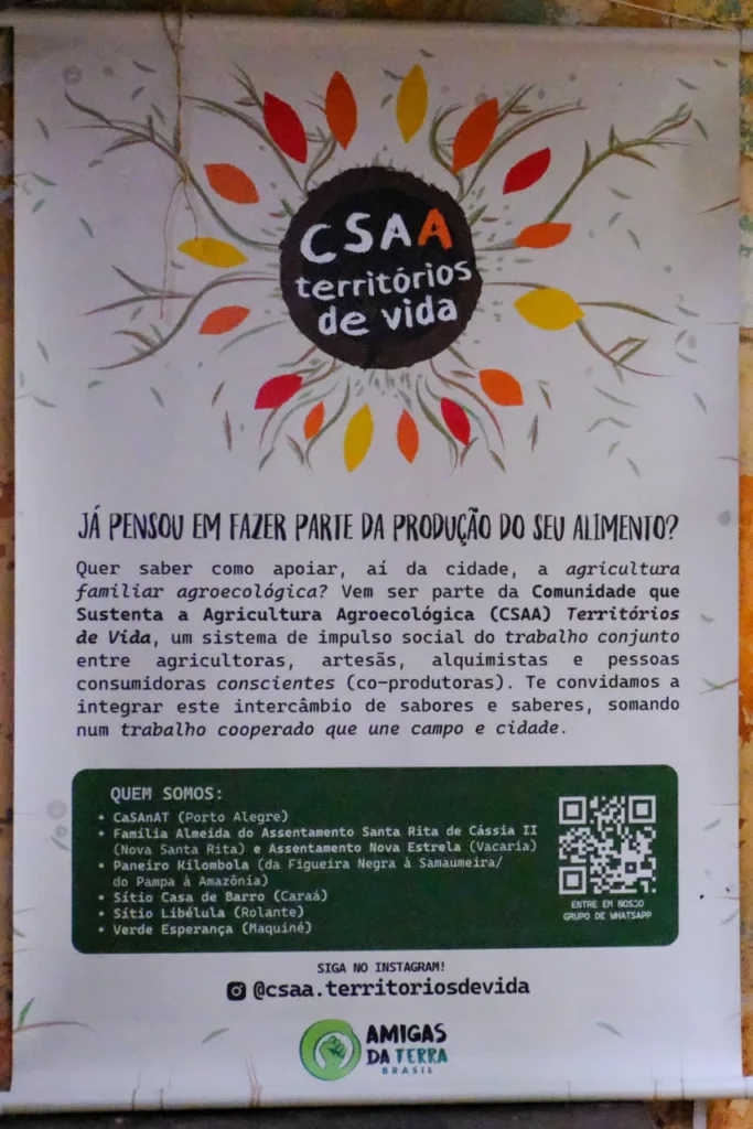 Outro grande desafio da ATBR é fortalecer a Comunidade que Sustenta a Agricultura Agroecológica (CSAA) Territórios de Vida