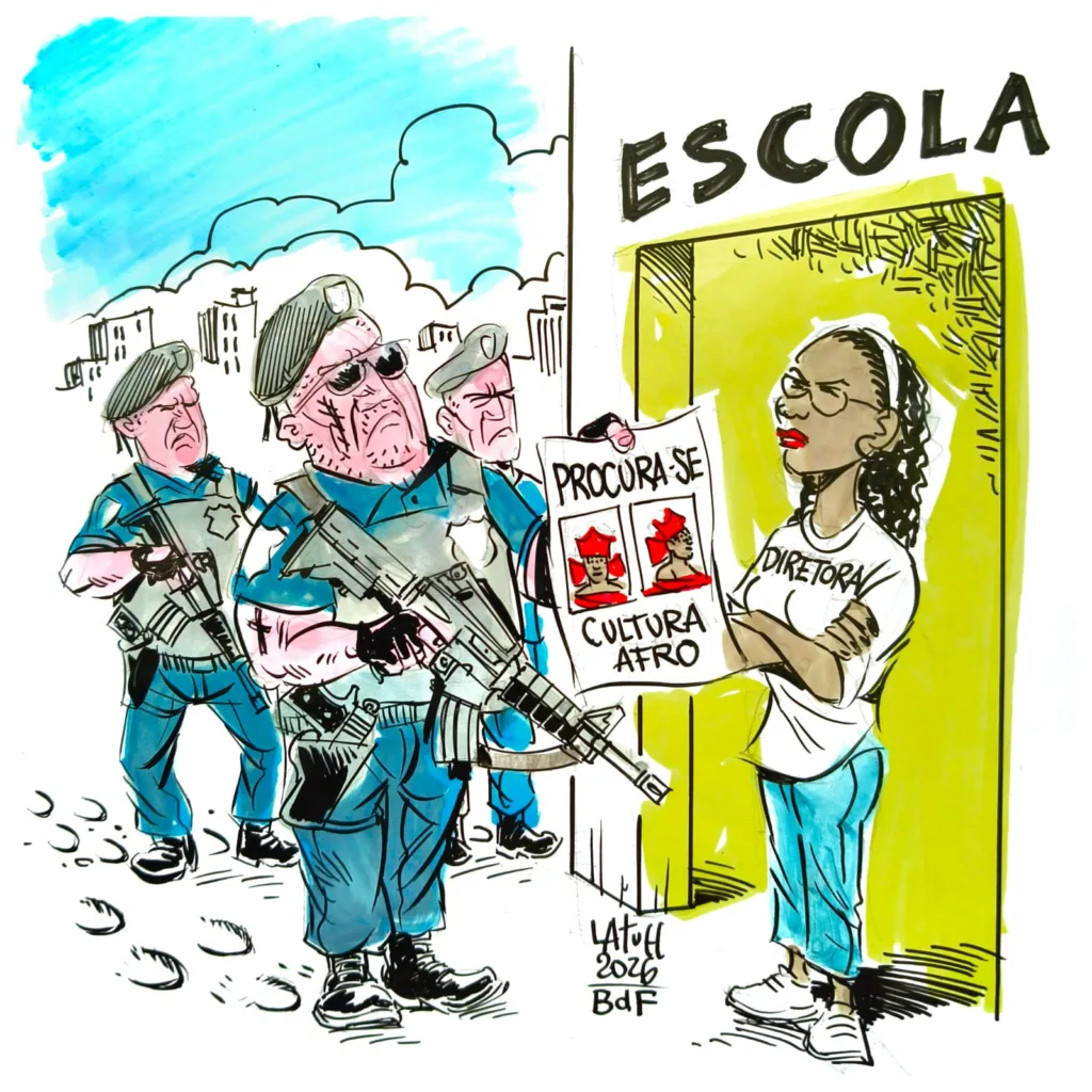 Charge 'Patrulha da intolerância' de Carlos Latuff