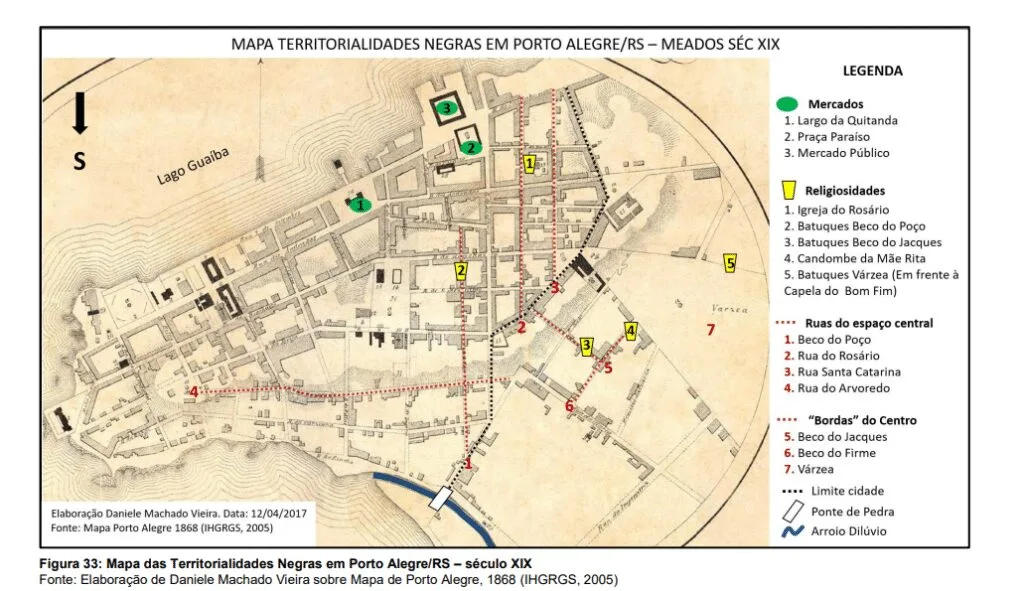 Mapa de Porto Alegre do século 19