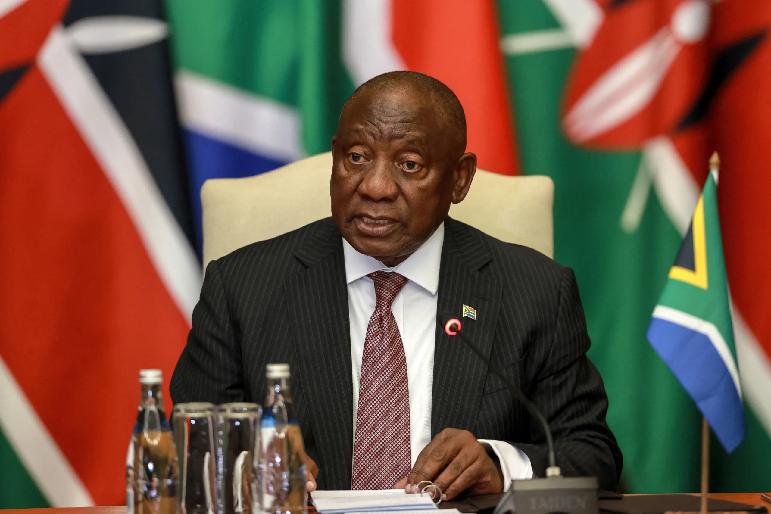 O presidente da África do Sul, Cyril Ramaphosa.