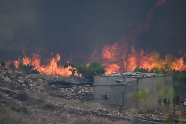 Chamas na área de um incêndio florestal que matou 11 pessoas na Espanha