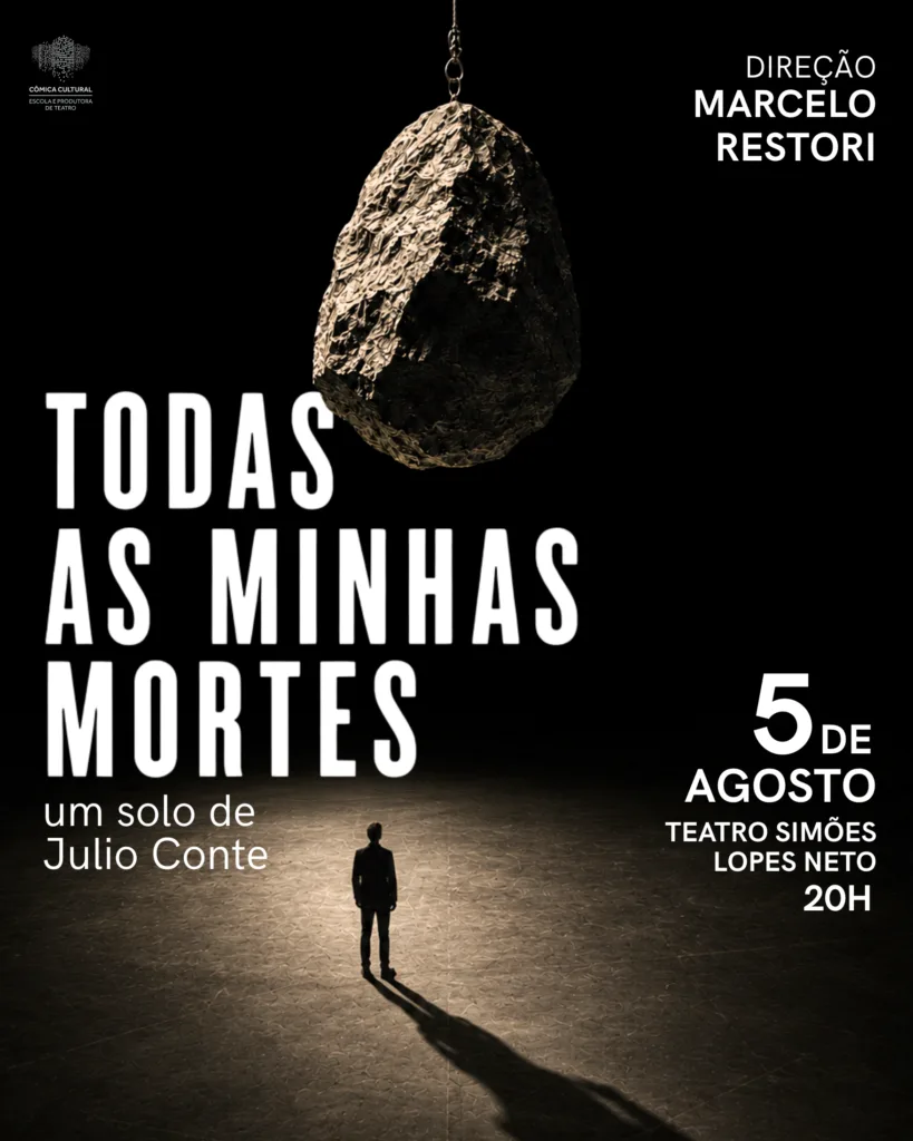 A peça terá única apresentação na próxima quarta-feira (5), às 20h, no Teatro Simões Lopes Neto do Multipalco Eva Sopher