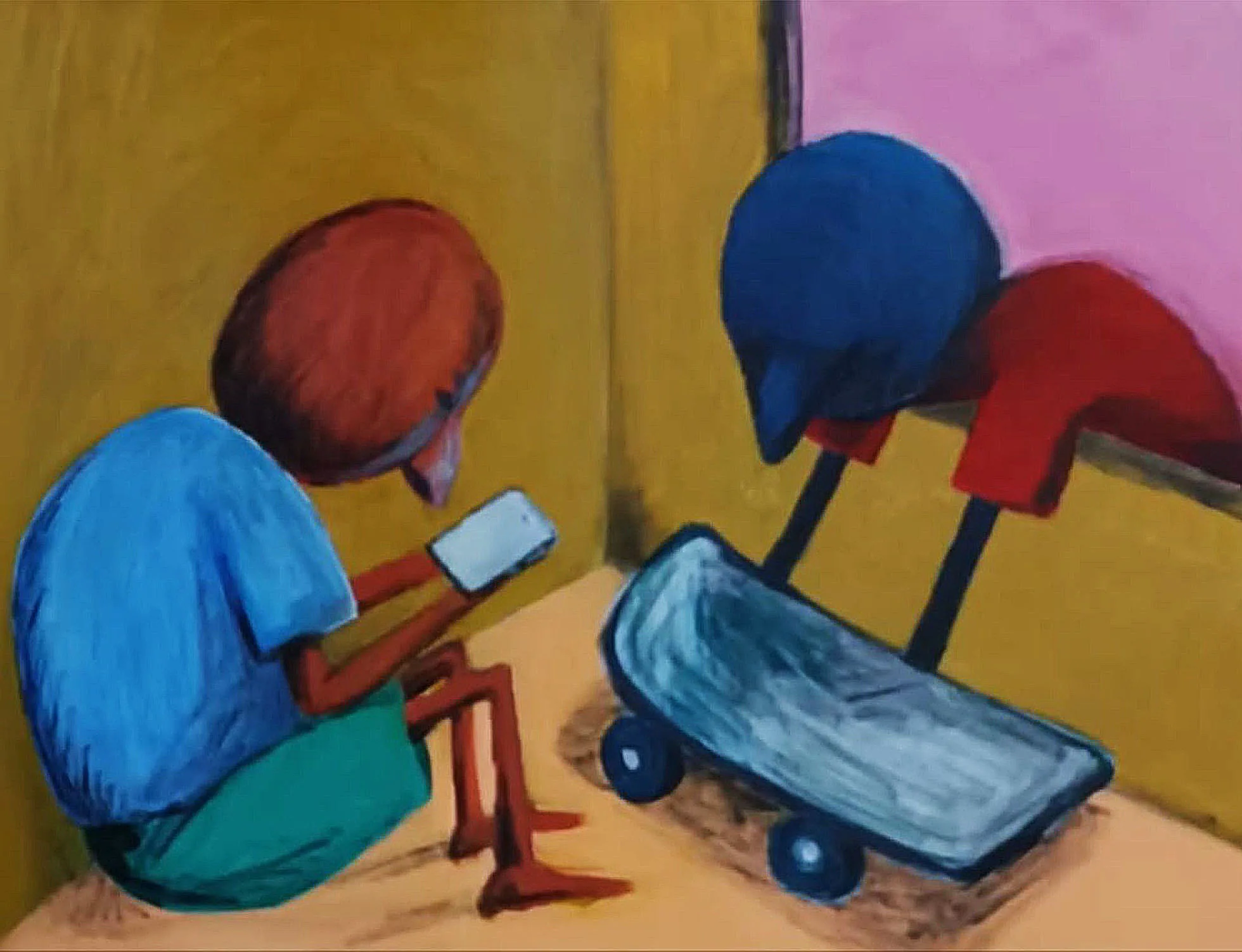 Exposição no Recife convida público a refletir sobre os impactos das telas na infância por meio da arte