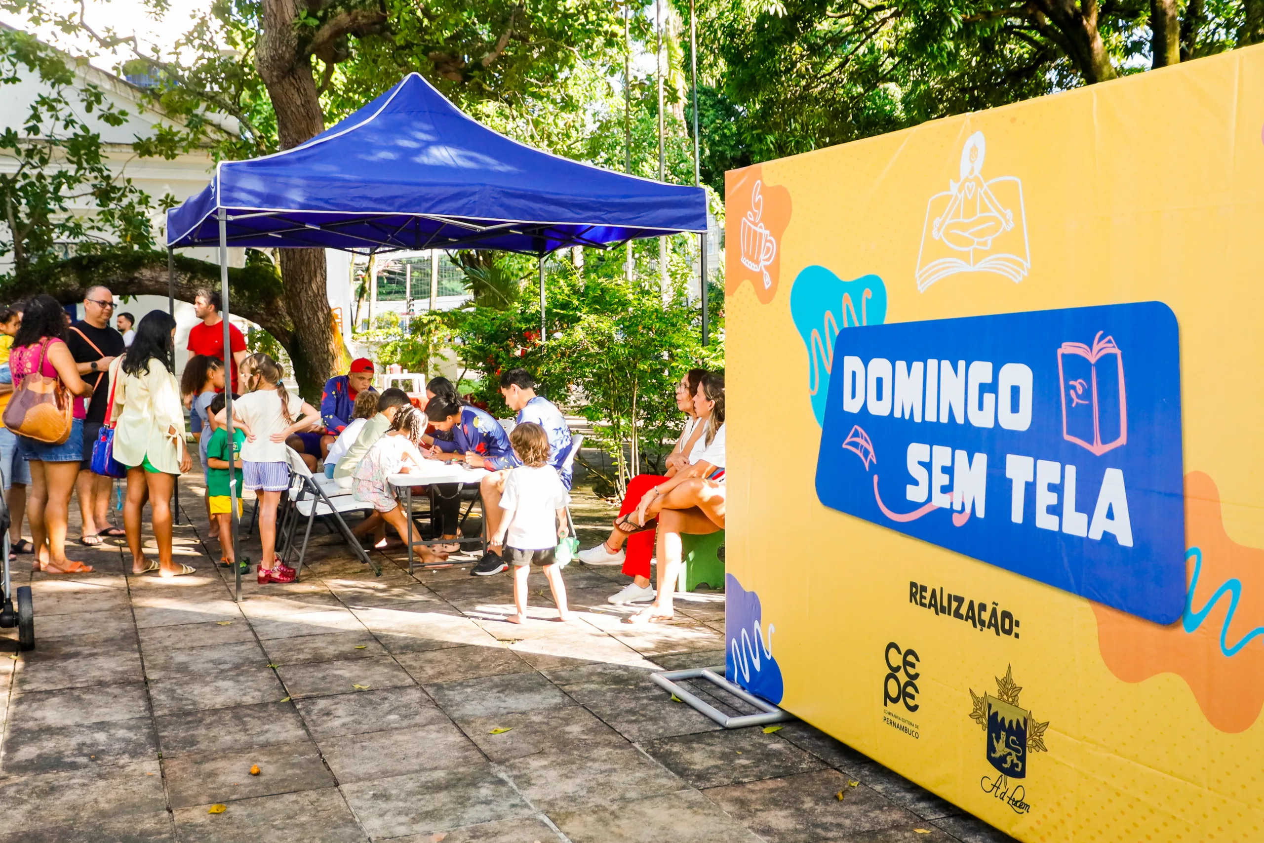 Projeto Domingo sem Tela promove tarde gratuita de literatura e brincadeiras para crianças no Recife 