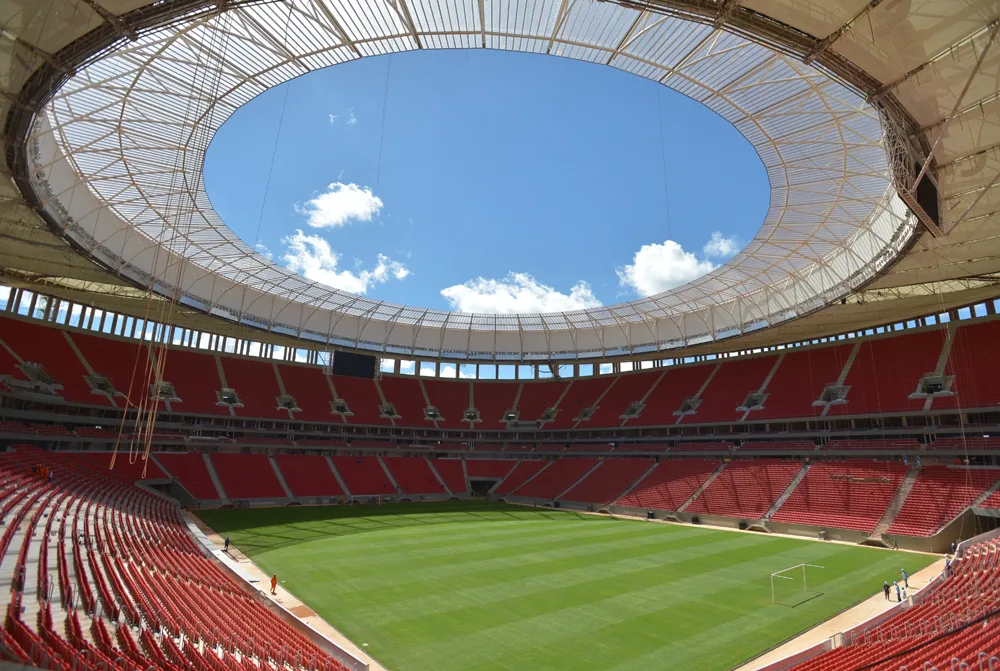 Estádio Nacional de Brasília Mané Garrincha tem capacidade para mais de 72 mil espectadores