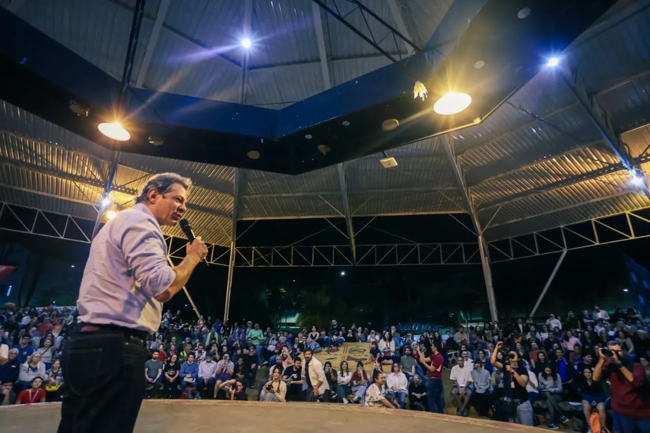 Fernando Haddad durante aula magna na Unicamp