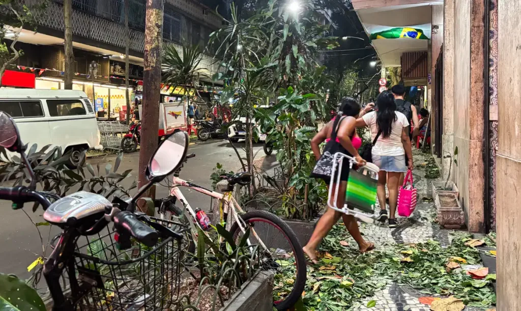 Vendaval provocou queda de árvores, desabamentos e duas mortes no Rio de Janeiro
