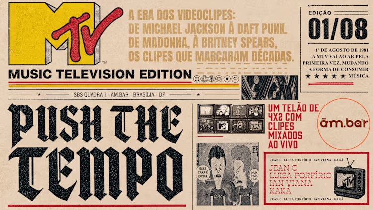 Clássicos do pop, rock e dance embalam edição especial da Push the Tempo em homenagem ao aniversário da MTV