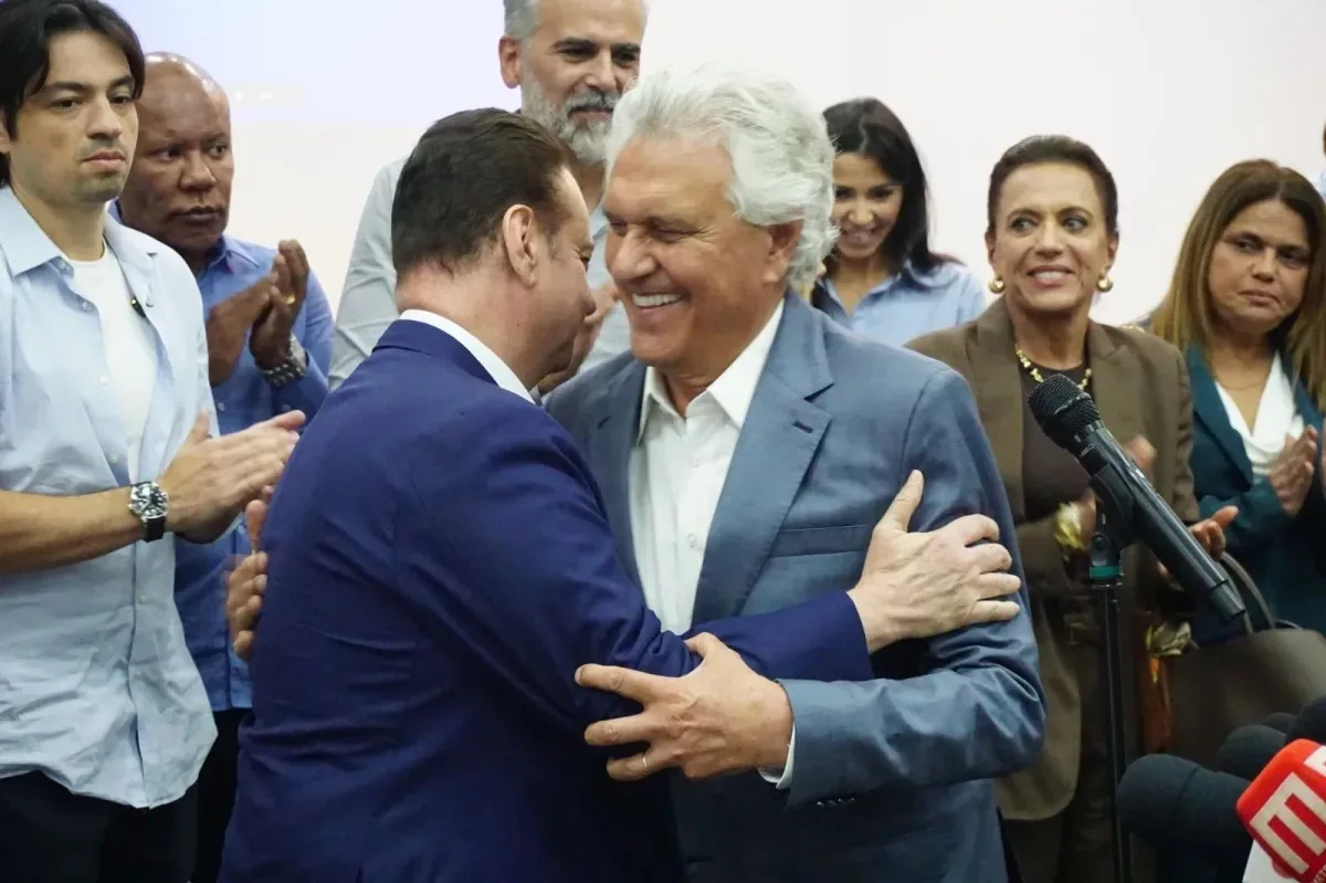 O ex-governador de Goiás Ronaldo Caiado e o presidente nacional do PSD Gilberto Kassab