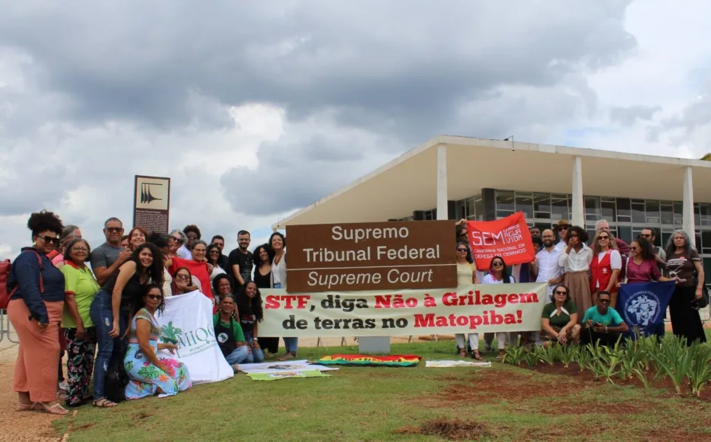 Ato em frente ao STF contra a grilagem de terras no Matopiba