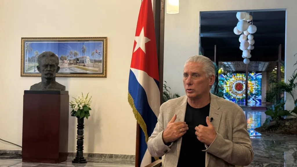 O presidente de Cuba, Miguel Díaz-Canel, em entrevista exclusiva ao Brasil de Fato