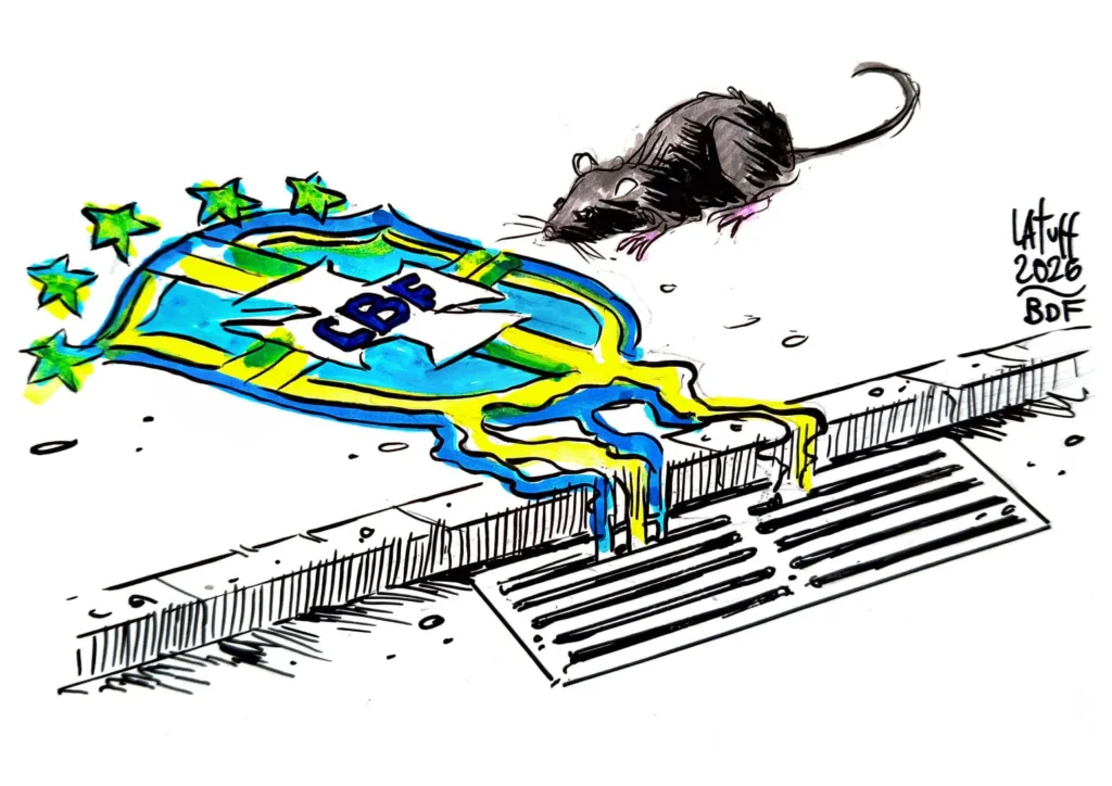Charge 'Eliminação' de Carlos Latuff para o Brasil de Fato