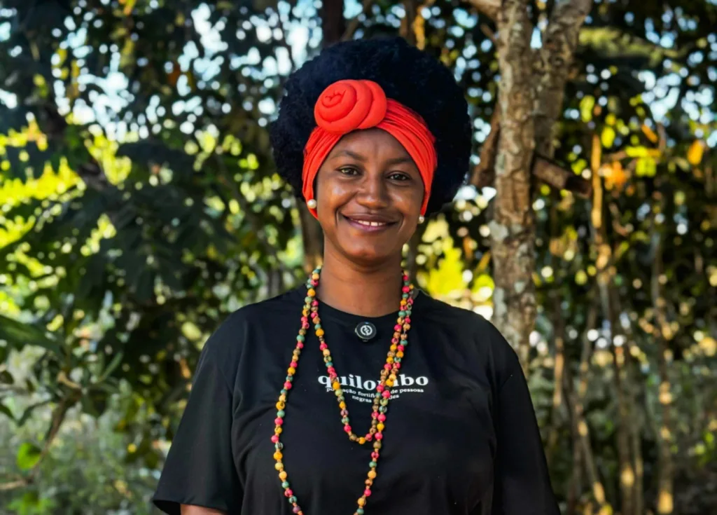 Dominga Natália defende que a divulgação da cachoeira deve valorizar a história do território Kalunga