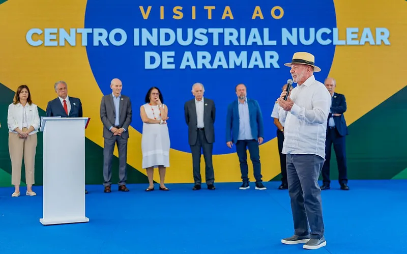 Presidente da República, Luiz Inácio Lula da Silva, durante visita ao Centro Industrial Nuclear de Aramar, em Iperó - SP. Foto: Ricardo Stuckert