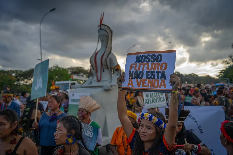 Povos indígenas se mobilizaram contra o marco temporal, tese apoiada por Fred Linhares em votação na Câmara