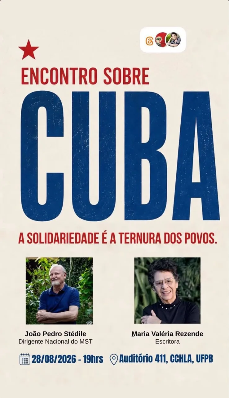 Atividade na Ufpb reúne militantes para discutir Revolução Cubana e solidariedade internacionalista