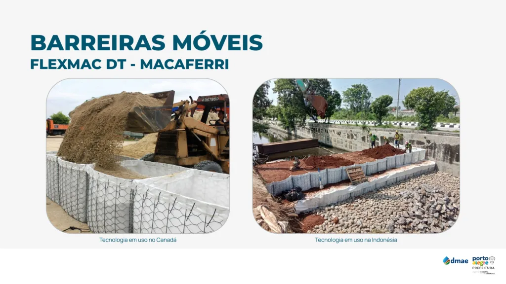 Sistema Flexmac DT apresentado pela prefeitura em junho como parte da solução emergencial para o Guarujá