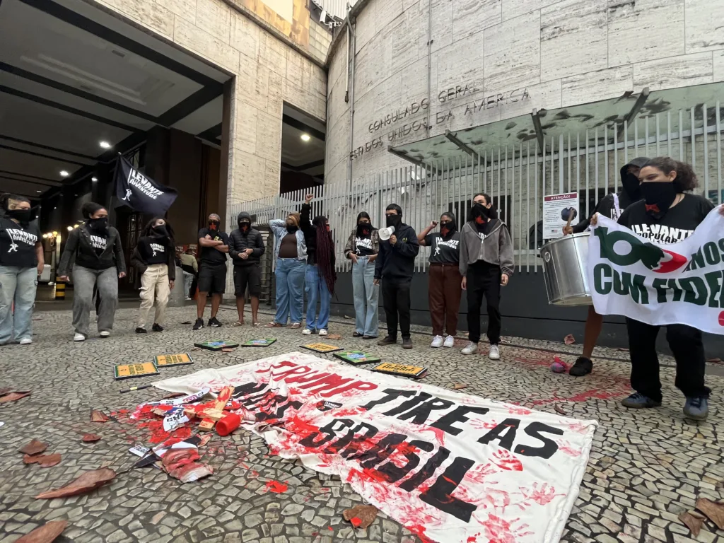 Jovens do Levante e do MST denunciaram a política imperialista de Donald Trump