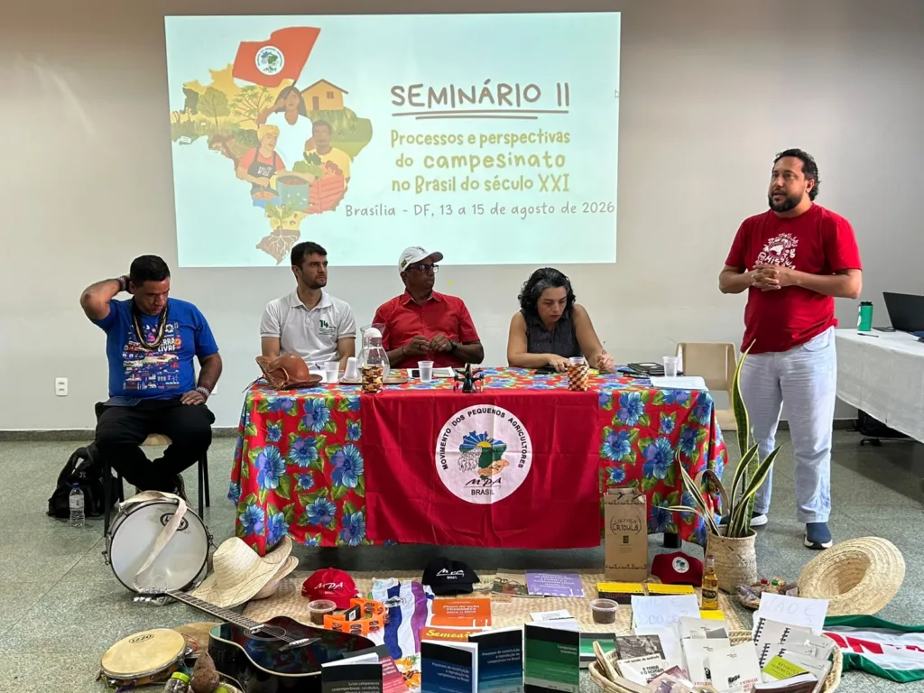 Beto Palmeira, do MPA, durante debate sobre organização política e mobilização social