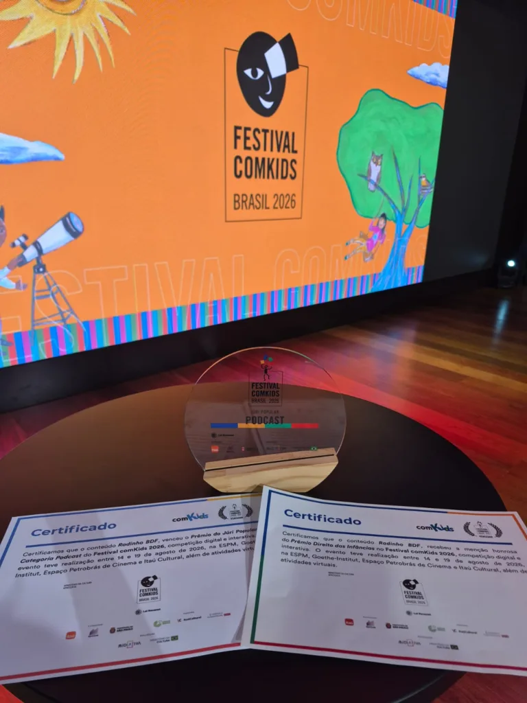 Além do prêmio na categoria Podcast, o Radinho BdF também recebeu menção honrosa
