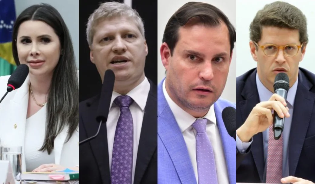 Caroline de Toni (PL-SC), Marcel van Hattem (Novo-RS), Nicoletti (PL-RR) e Ricardo Salles (Novo-SP) disputam vaga no Senado nas eleições deste ano