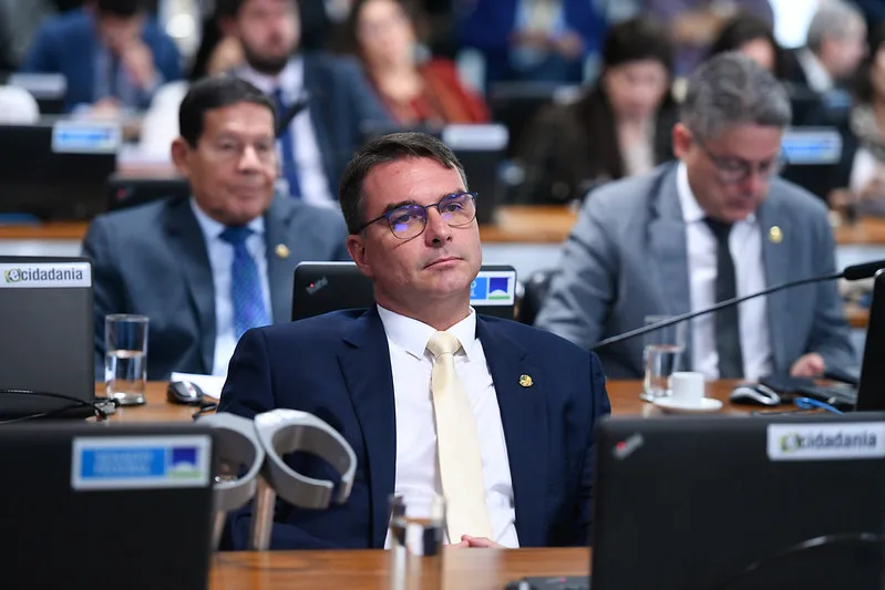 O candidato à presidência pelo PL, Flávio Bolsonaro