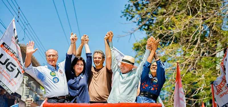 O presidente Lula (PT), candidato à reeleição, durante agenda em São Paulo no dia 26 de setembro