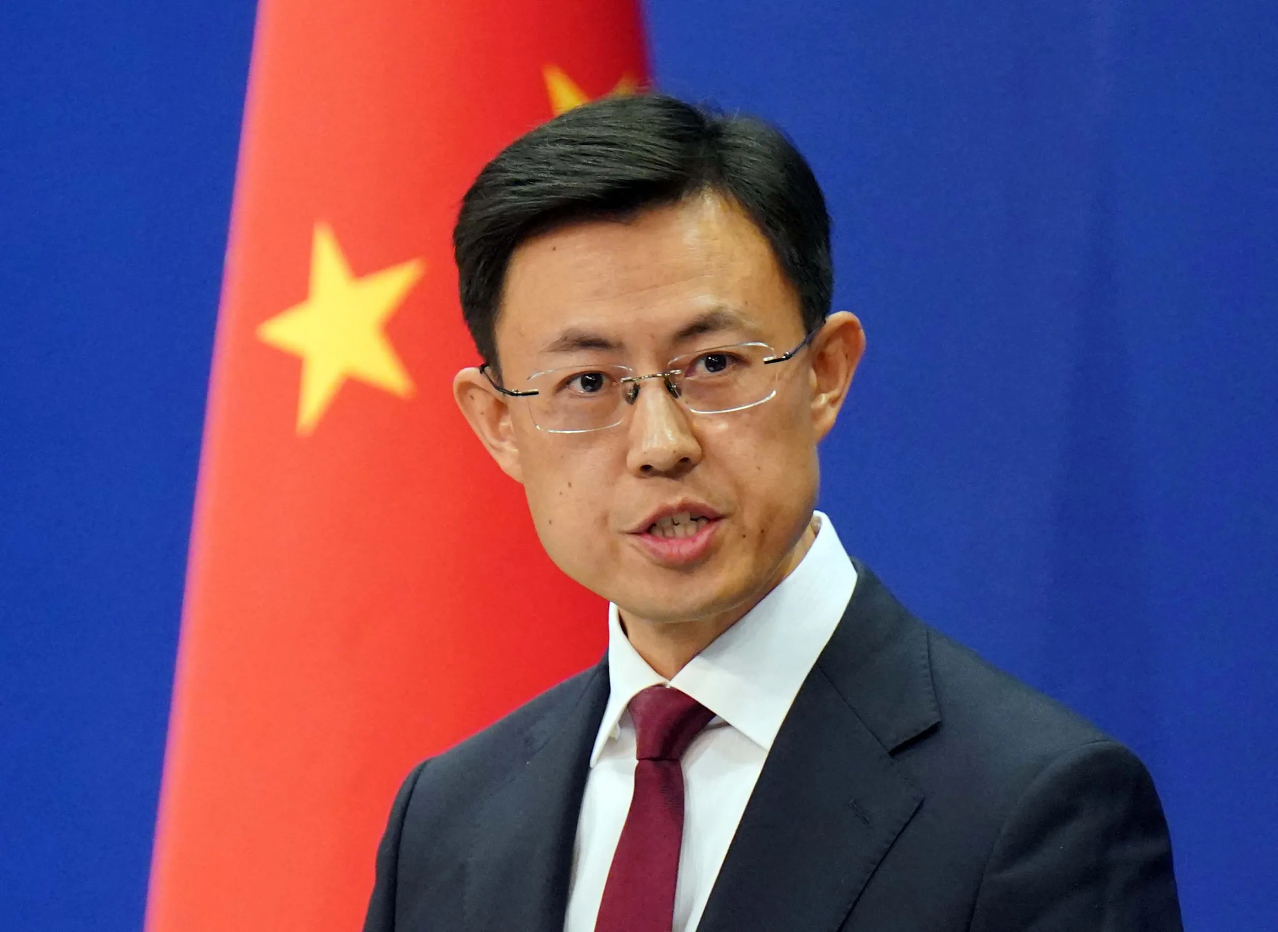 Guo Jiakun, porta-voz do Ministério das Relações Exteriores da China, em coletiva de imprensa em Pequim, China, em 7 de janeiro de 2025. Ichiro Ohara / The Yomiuri Shimbun via AFP