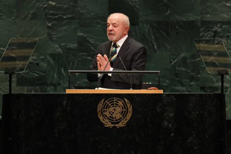 Brazil's President Luiz Inacio Lula da Silva speaks during the 81st United Nations General Assembly at the United Nations Headquarters in New York, on September 22, 2026. (Photo by TIMOTHY A. CLARY / AFP)