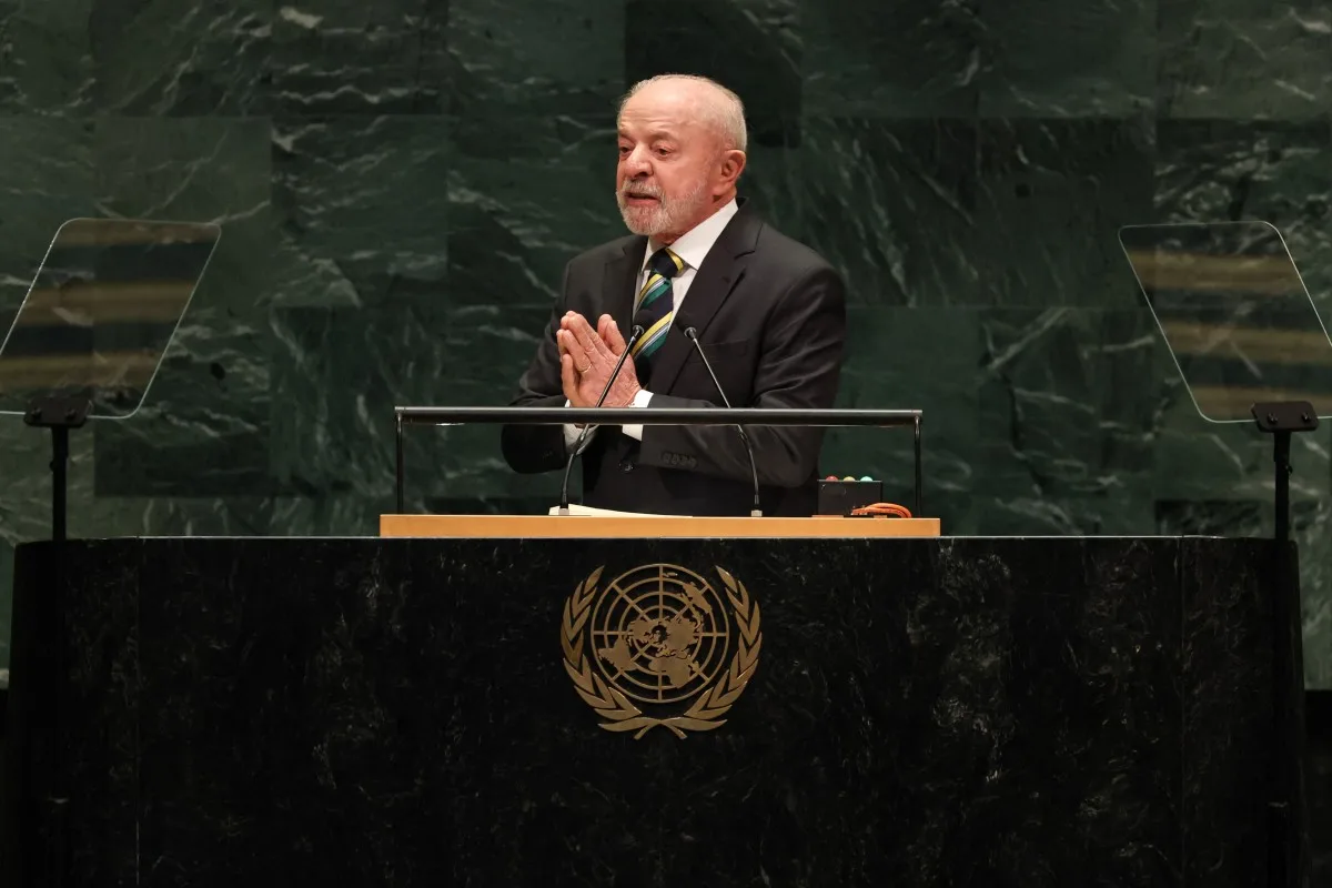 Brazil's President Luiz Inacio Lula da Silva speaks during the 81st United Nations General Assembly at the United Nations Headquarters in New York, on September 22, 2026. (Photo by TIMOTHY A. CLARY / AFP)
