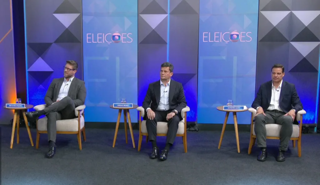 Debate é o primeiro que reúne três principais candidatos.