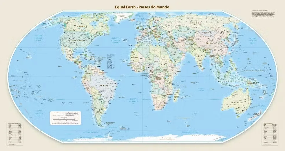 Novo mapa-múndi aprovado pela ONU