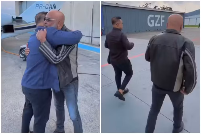 O cantor Rick e o empresário Bruno Avelar em vídeo publicado nas redes sociais na segunda (21)
