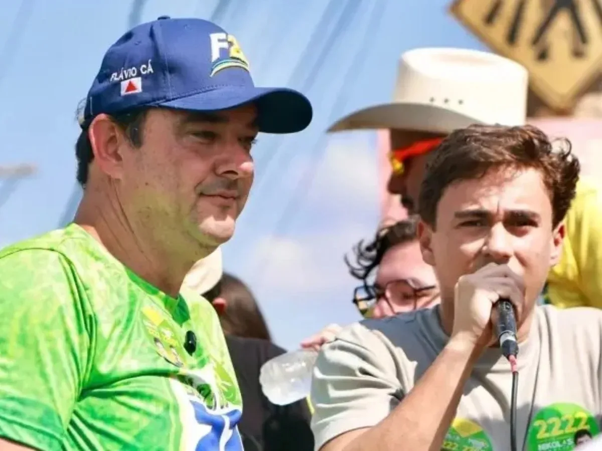 Flávio Roscoe e Nikolas Ferreira em campanha