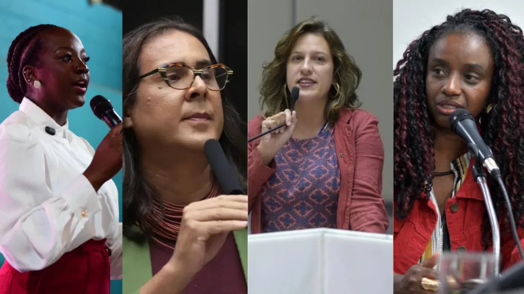 Da esquerda para direita: Ana Elisa (PT), Duda Salabert (Psol), Bella Gonçalves (PT) e Andreia de Jesus (PT)