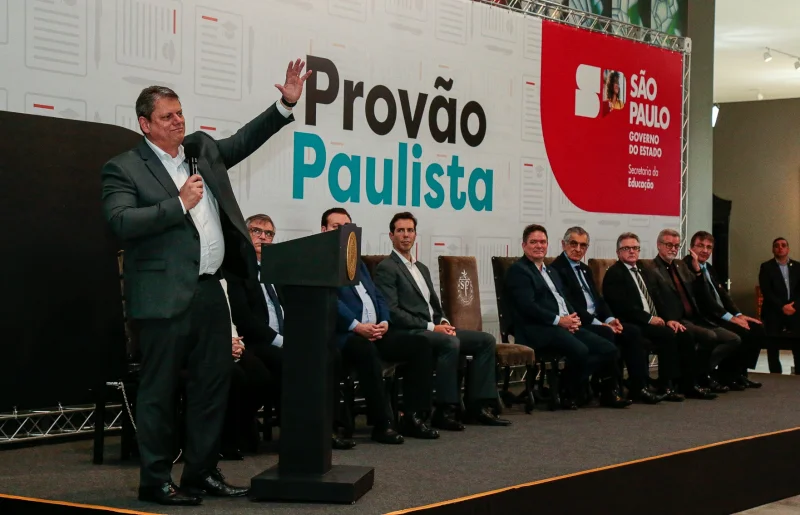 Governador Tarcísio de Feitas em lançamento do 'Provão Paulista'