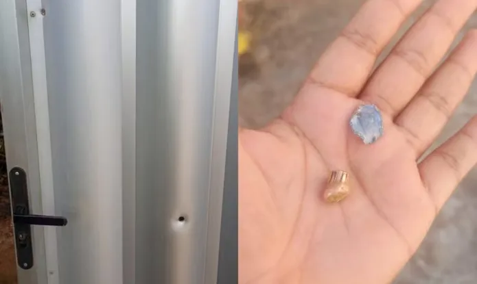 Ao menos quatro disparos atingiram o portão e parede do local