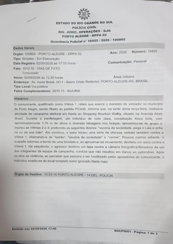 Boletim de Ocorrência