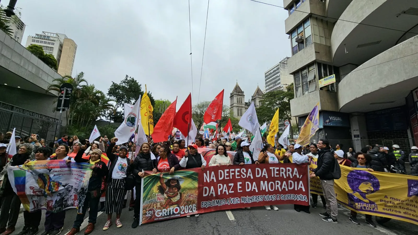O Grito dos Excluídos e Excluídas chega à 32ª edição com o lema “Na defesa da Terra, da Paz e da Moradia, erguemos a voz: Mulheres Vivas e Soberania!”
