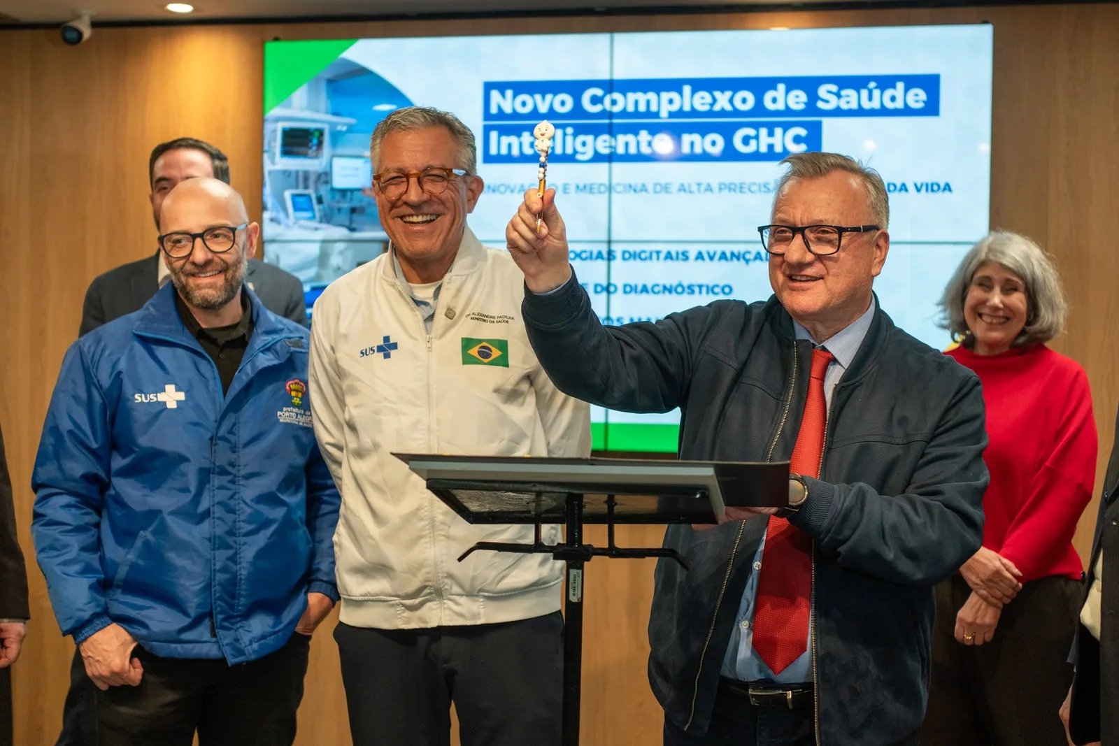 Representantes do GHC, Ministério da Saúde, BNDES e Casa Civil participam de reunião sobre a estruturação do Novo Complexo de Saúde Inteligente