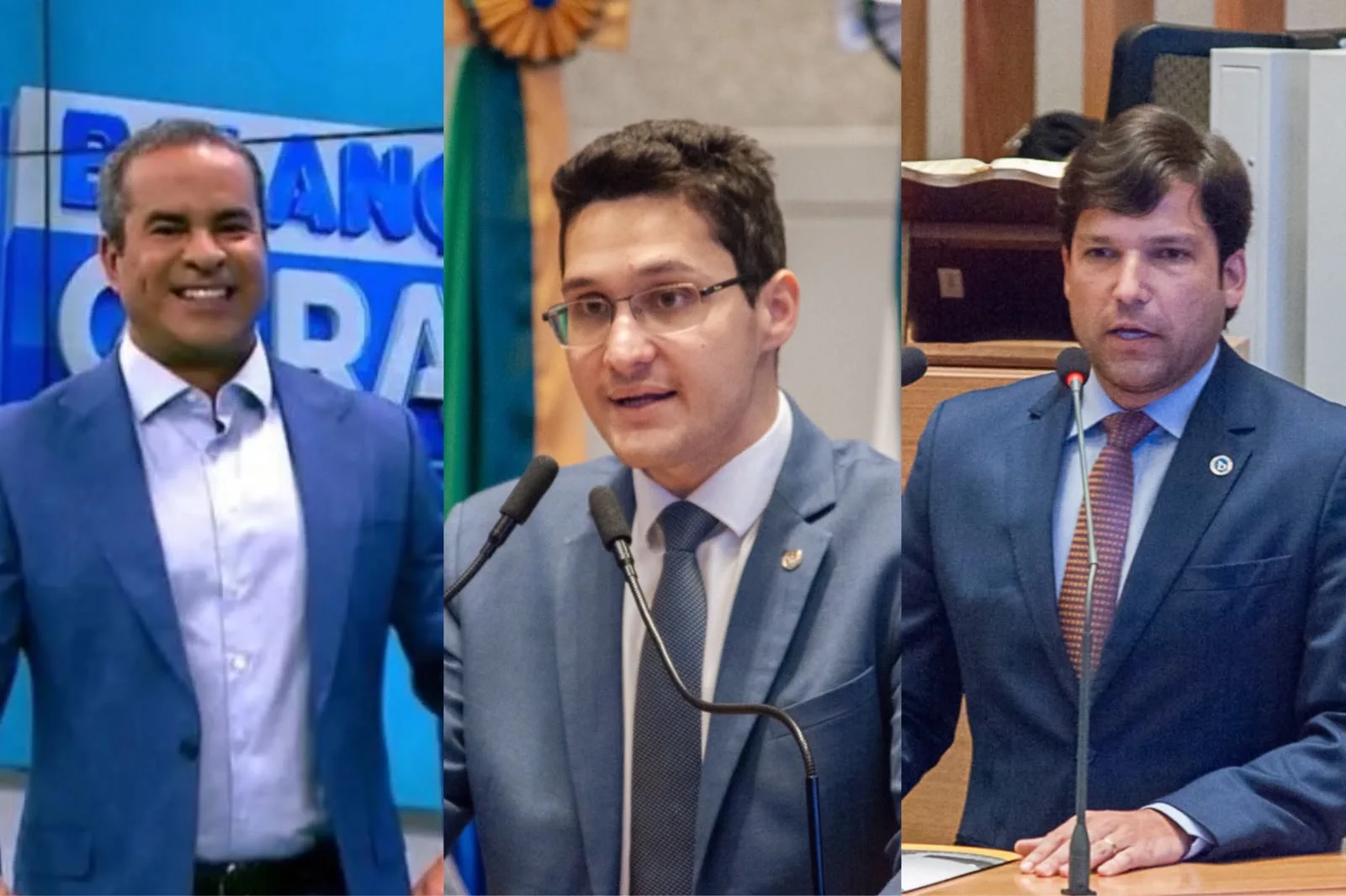 Fred Linhares (Republicanos), deputado federal; Joaquim Roriz Neto (PL) e Robério Negreiros (Podemos), deputados distritais do Distrito Federal