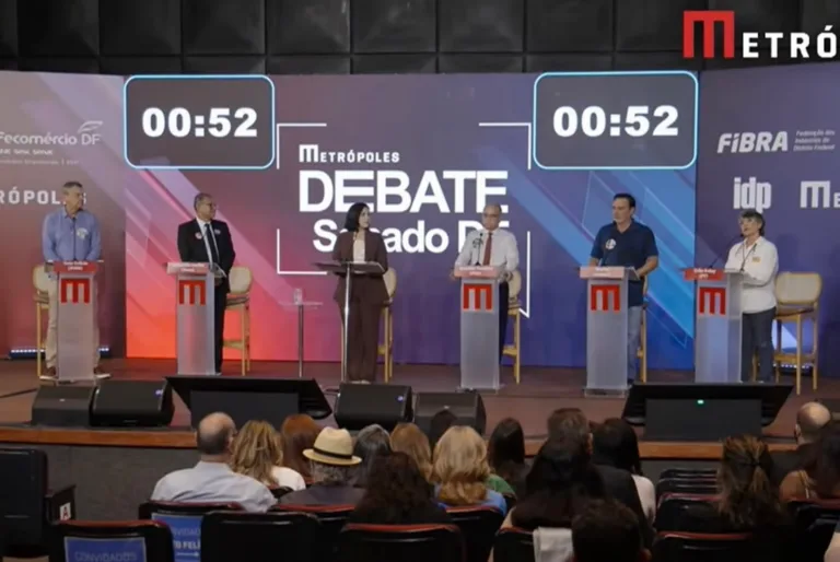 Debate ao Senado no DF tem ausência de três candidatas e defesa do fim da escala 6x1
