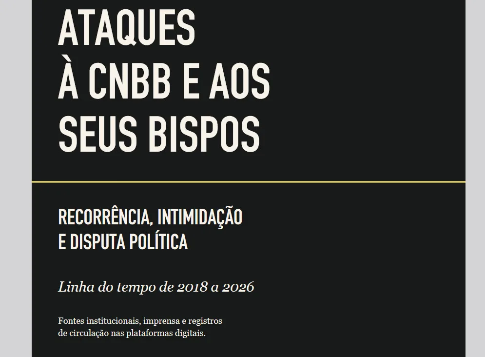 Capa do relatório que expõe relação de ataques da extrema-direita aos católicos