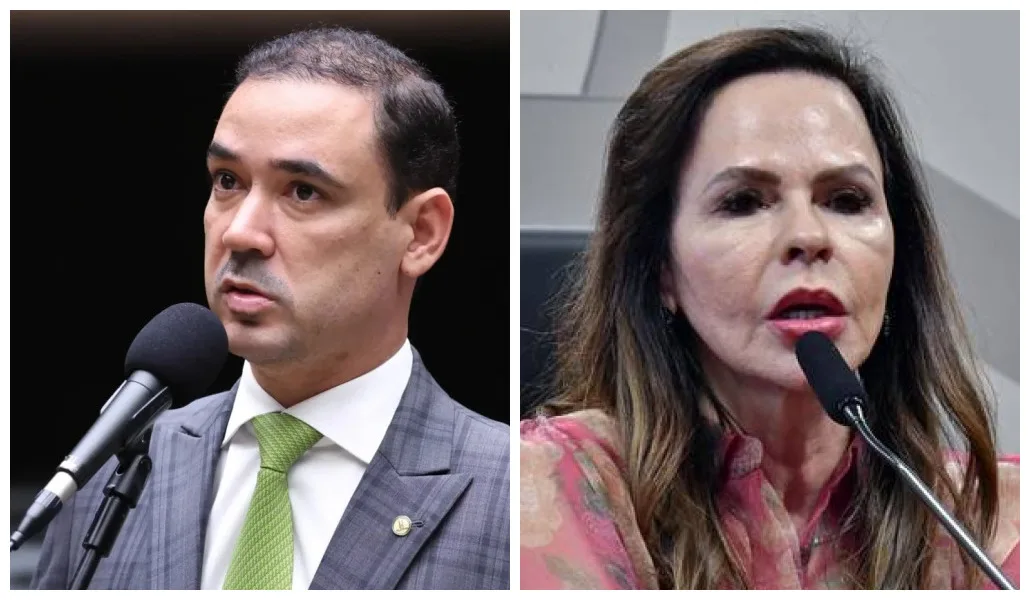 Os candidatos Vicentinho Júnior e Professora Dorinha.