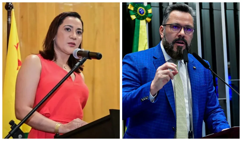 Os candidatos Mailza Assis (PP) e Alan Rick (Republicanos).