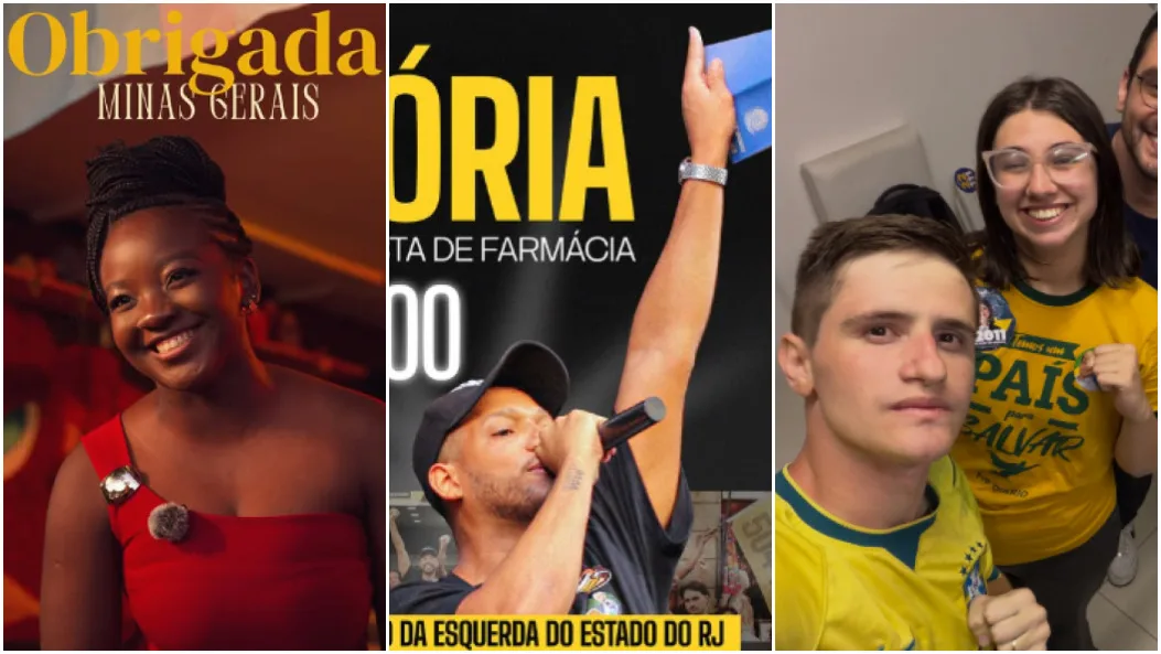 Os eleitos Ana Elisa (PT-MG), Rick Azevedo (PSol-RJ), Lucas Pavanato e Eduarda Camponiano (PL-SP).