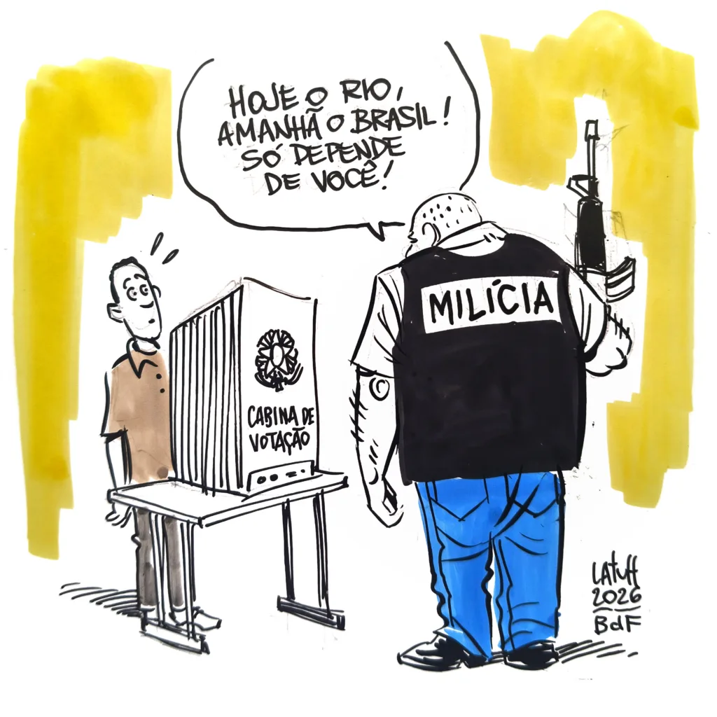 'Só depende de você! 🫵🏻', charge de Carlos Latuff para o BdF