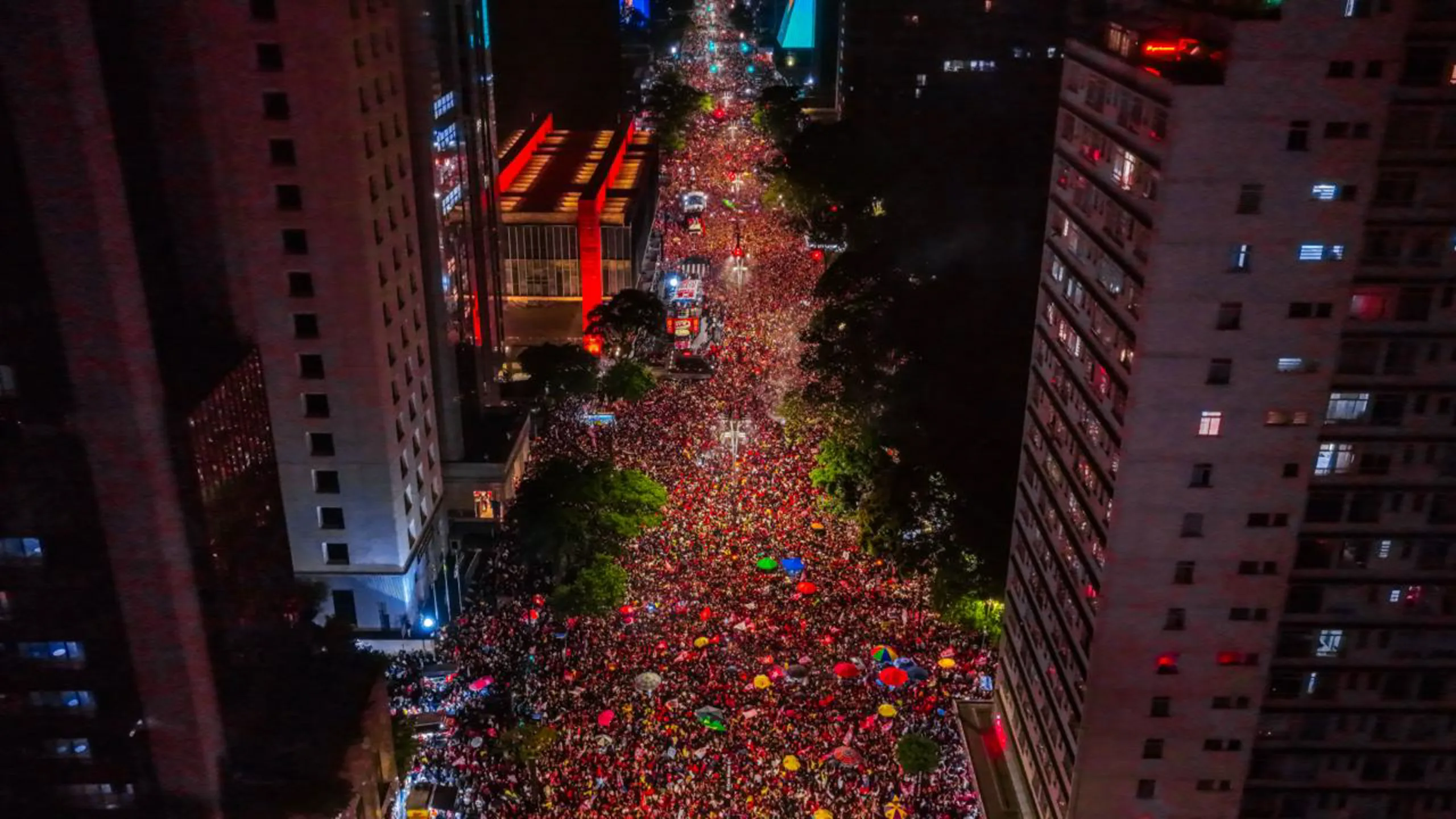 Presidente da República, Luiz Inácio Lula da Silva, durante discurso de reeleição, São Paulo (SP)