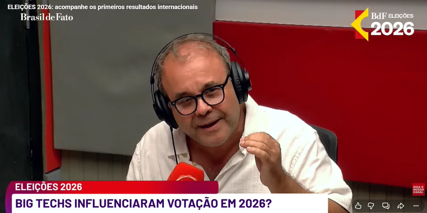 O pesquisador Sérgio Amadeu em entrevista à Rádio Brasil de Fato.