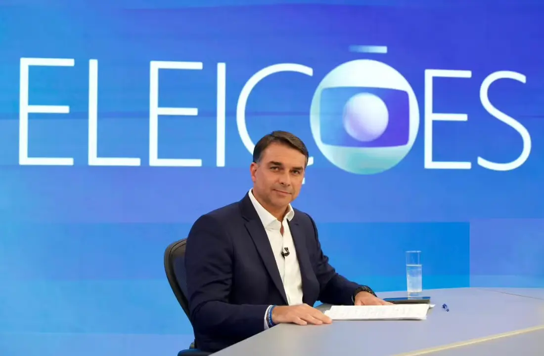 Flávio Bolsonaro, candidato do PL à Presidência da República, em entrevista ao Jornal Nacional